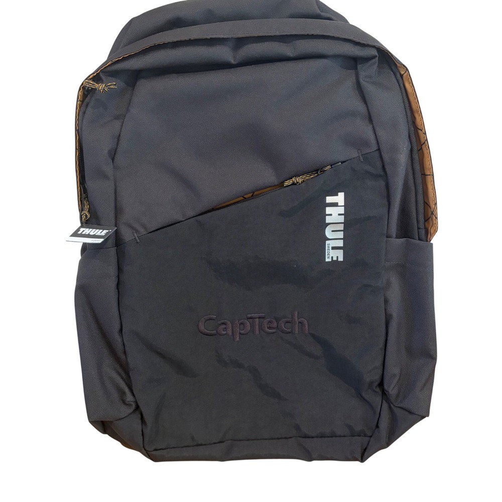 Thule Indago 23L Backpack Black Gold Geometric Lining Laptop Sleeve CapTech NEW
